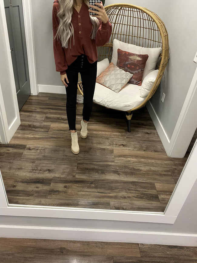 RUTHIE WINE HENLEY HOODED TOP