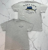 BOYS SALT LIFE QUEST HEATHER GREY TEE