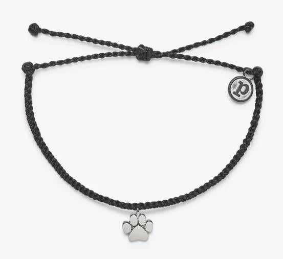 BLACK PURA VIDA PAW PRINT BRACELET
