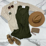 OATMEAL SPECKLED KNIT CARDIGAN