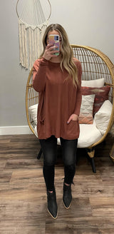 MARSALA TUNIC SWEATER TOP