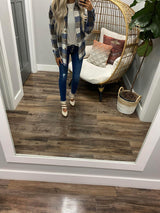 SCOTTIE BLUE CREAM AND TAUPE FLANNEL