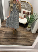 DREW SAILOR BLUE BUTTON FLORAL DRESS