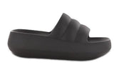 MIA PUFF PLATFORM SLIDE BLACK