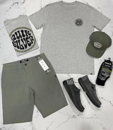 O'NEILL STOCKTON PRINT HYBRID SHORTS DARK SAGE