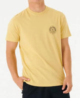 MENS RIP CURL WASHED YELLOW STAPLER TEE