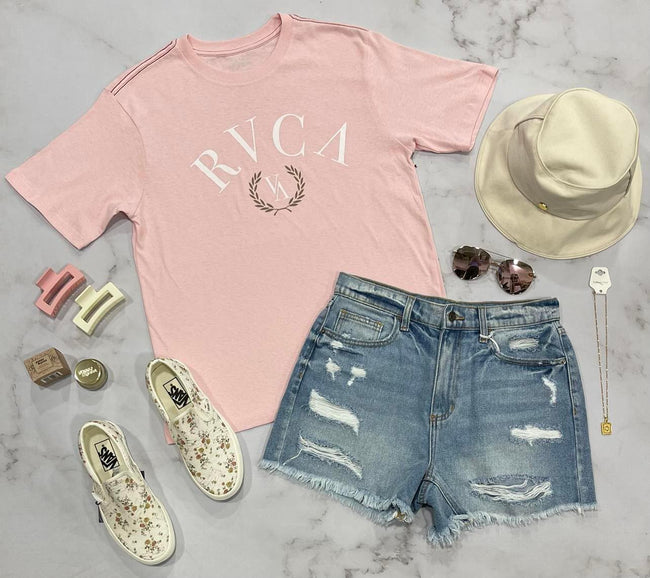 BLUSH RVCA BOOTLEG TEE