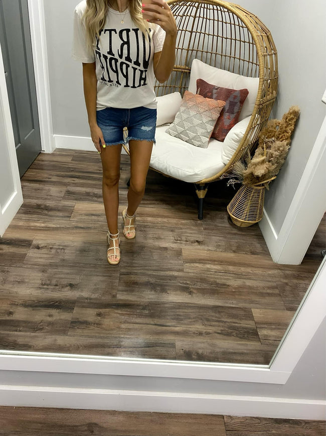 IVORY MINERAL WASH DIRTY HIPPIE GRAPHIC TEE