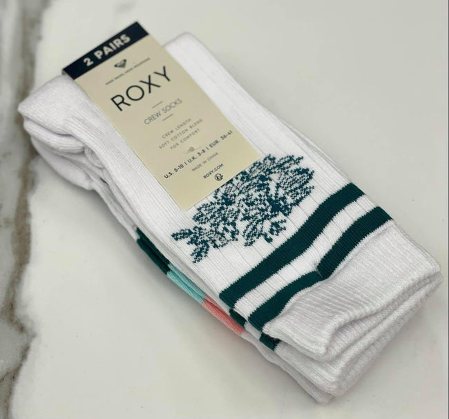 HITE ROXY CREW SOCKS