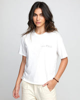 WHITE RVCA BACKBONE TEE