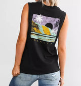 HURLEY POSTCARD WASHED MUSCLE TANK