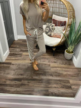 TAUPE SIDE TRACK PANT