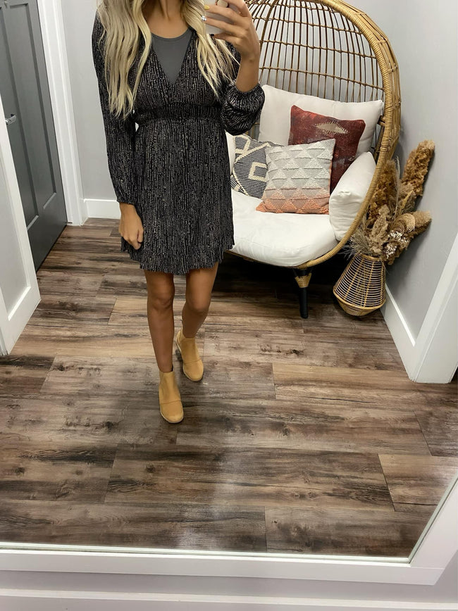 CHARCOAL ABSTRACT DRESS