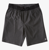 BOY'S BILLABONG CROSSFIRE ELASTIC HYBRID SHORTS CHARCOAL