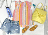 MULTI COLOR PRINT BLOUSE TOP