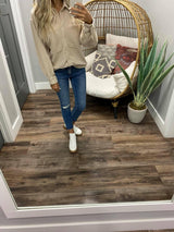 OATMEAL RIBBED POCKET SHACKET