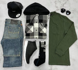 HUNTER LONG SLEEVE POCKET TEE MENS