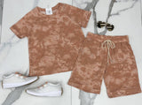 MARSALA TIE DYE POCKET FRONT TOP