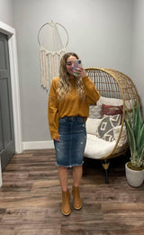 CAMEL TEXTURED KNIT SWEATER