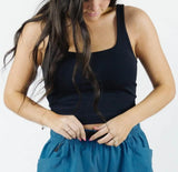 BLACK LAZE CROP TOP