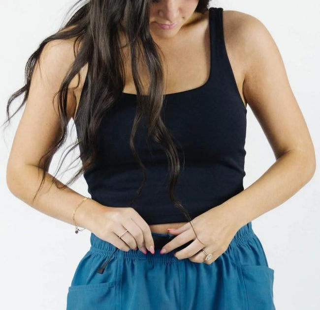 BLACK LAZE CROP TOP