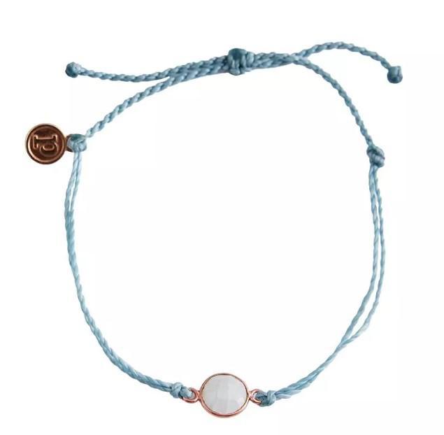 PURA VIDA ROUND MOONSTONE BRACELET