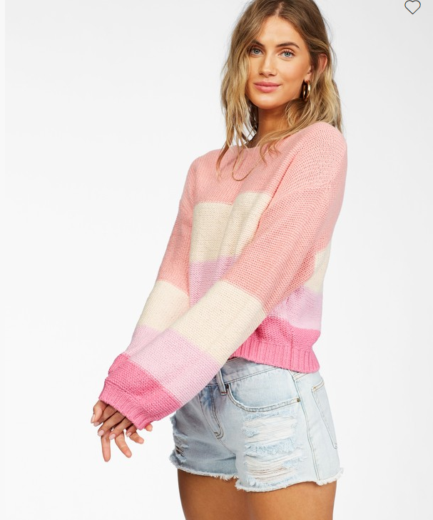 SEEING STRIPES BILLABONG CREW SWEATER