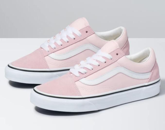 All light pink vans best sale