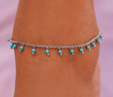 FLOATING GEMSTONE PURA VIDA ANKLET