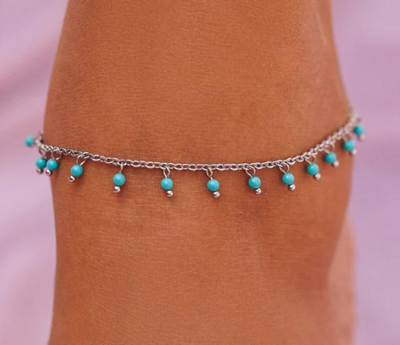 FLOATING GEMSTONE PURA VIDA ANKLET