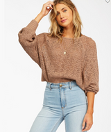 SUNDOWN TAUPE BILLABONG KNIT SWEATER