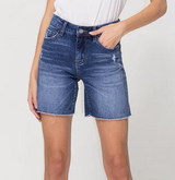 CHEERS TO SUNSHINE MID RISE MIDI SHORTS