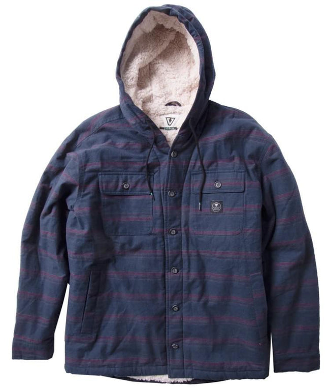 MENS VISSLA DARK NAVY TAYRONA SHERPA LINED JACKET