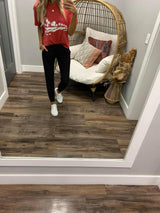 BLACK ZULA SIDE STRIPE JOGGER PANT