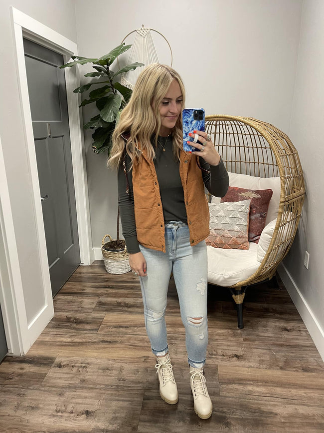 HUNTER STACY ESSENTIAL LONG SLEEVE RIBBED TOP