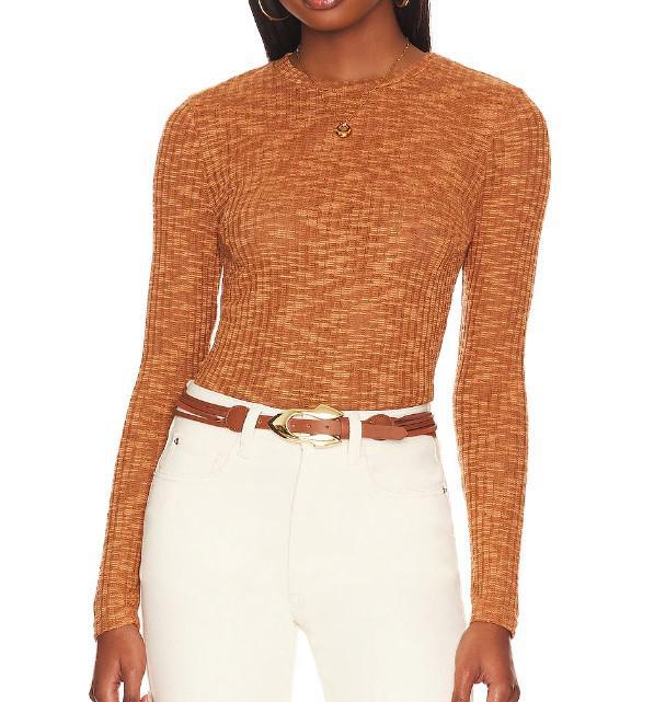 FREE PEOPLE MAPLE LONG SLEEVE LAYERING TOP