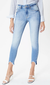 JACKIE HIGH RISE LIGHT WASH NON DISTRESSED JEANS