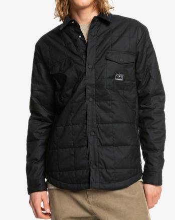 MENS QUIKSILVER BLACK BROKEN NOSE QUILTED JACKET– Indulge Boutique