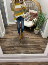 SOFT MULTI COLOR STRIPE SWEATER TOP