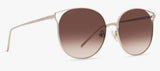 Diff Rory Gold Brown Mirror Sunglasses