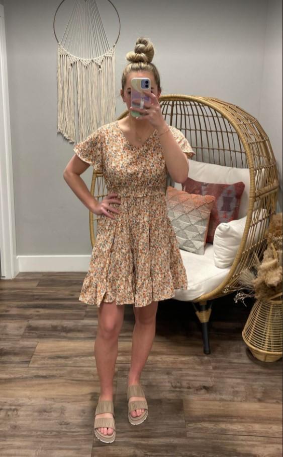 GROVE DITSY FLORAL SMOCKED DRESS