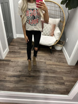 LEOPARD ROCK N ROLL GRAPHIC TEE