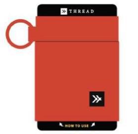 RUST ELASTIC THREAD WALLET