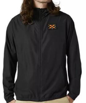 MEN'S FOX BLACK CALIBRATED WINDBREAKER JACKET