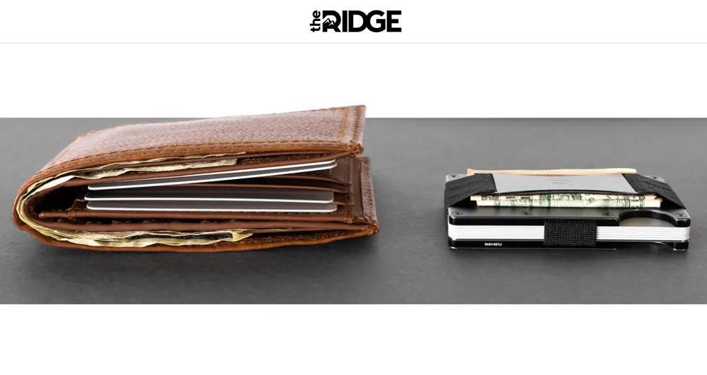 Ridge Stonewashed Titanium Cash Strap Wallet